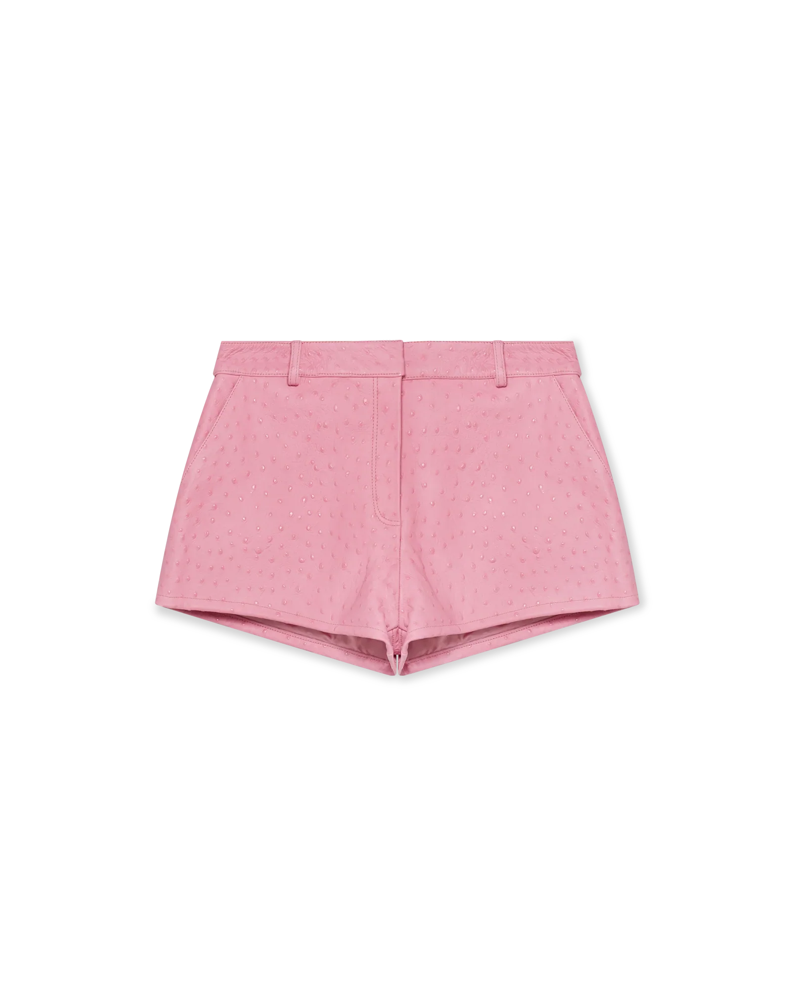 Embossed Leather Mini Shorts